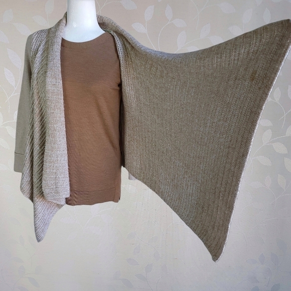 Anthropologie Angora Blend Knit Open Front Waterfall Cardigan Saturday Sunday - Picture 7 of 15
